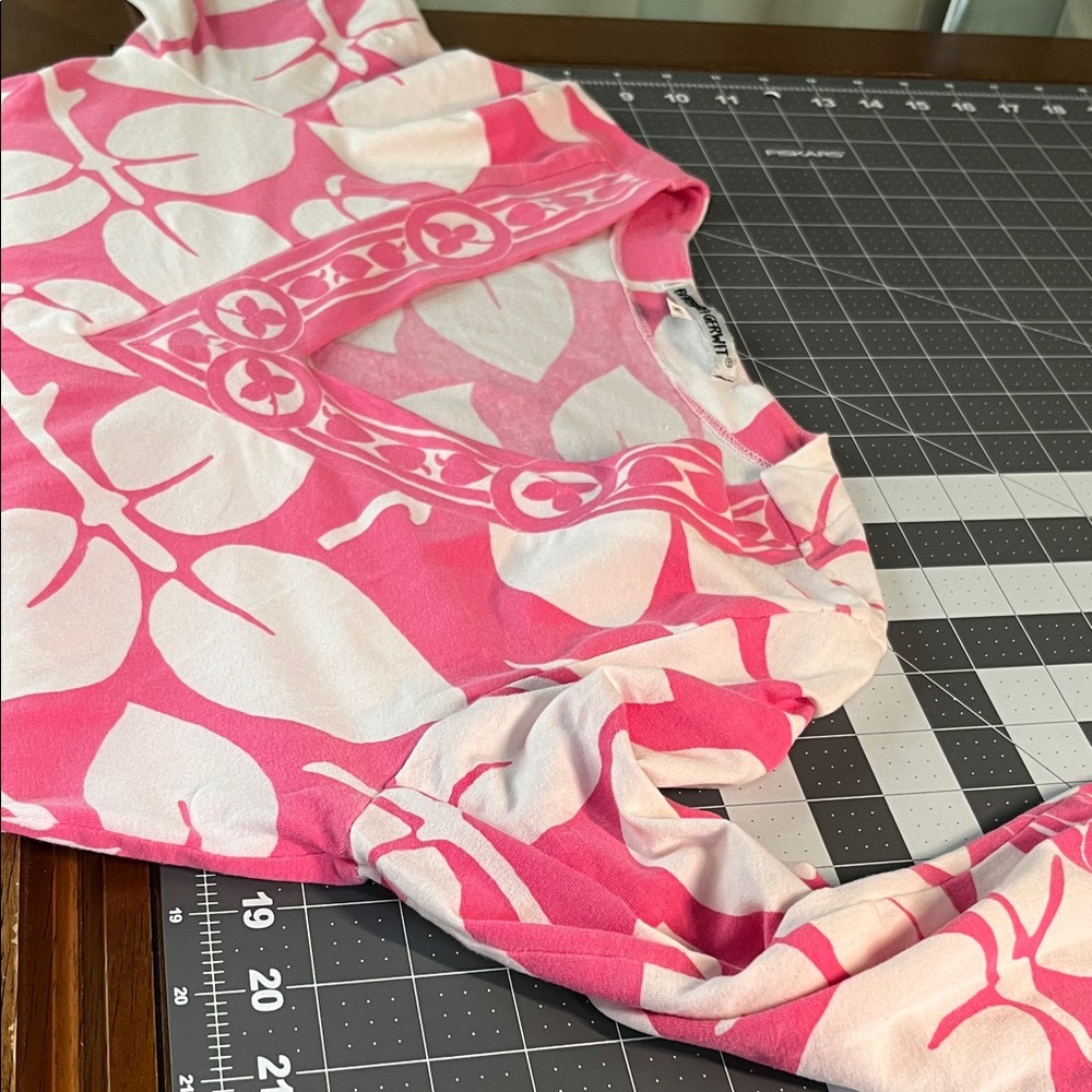 Pink and White Floral Midi Dress - Picture 7 of 8